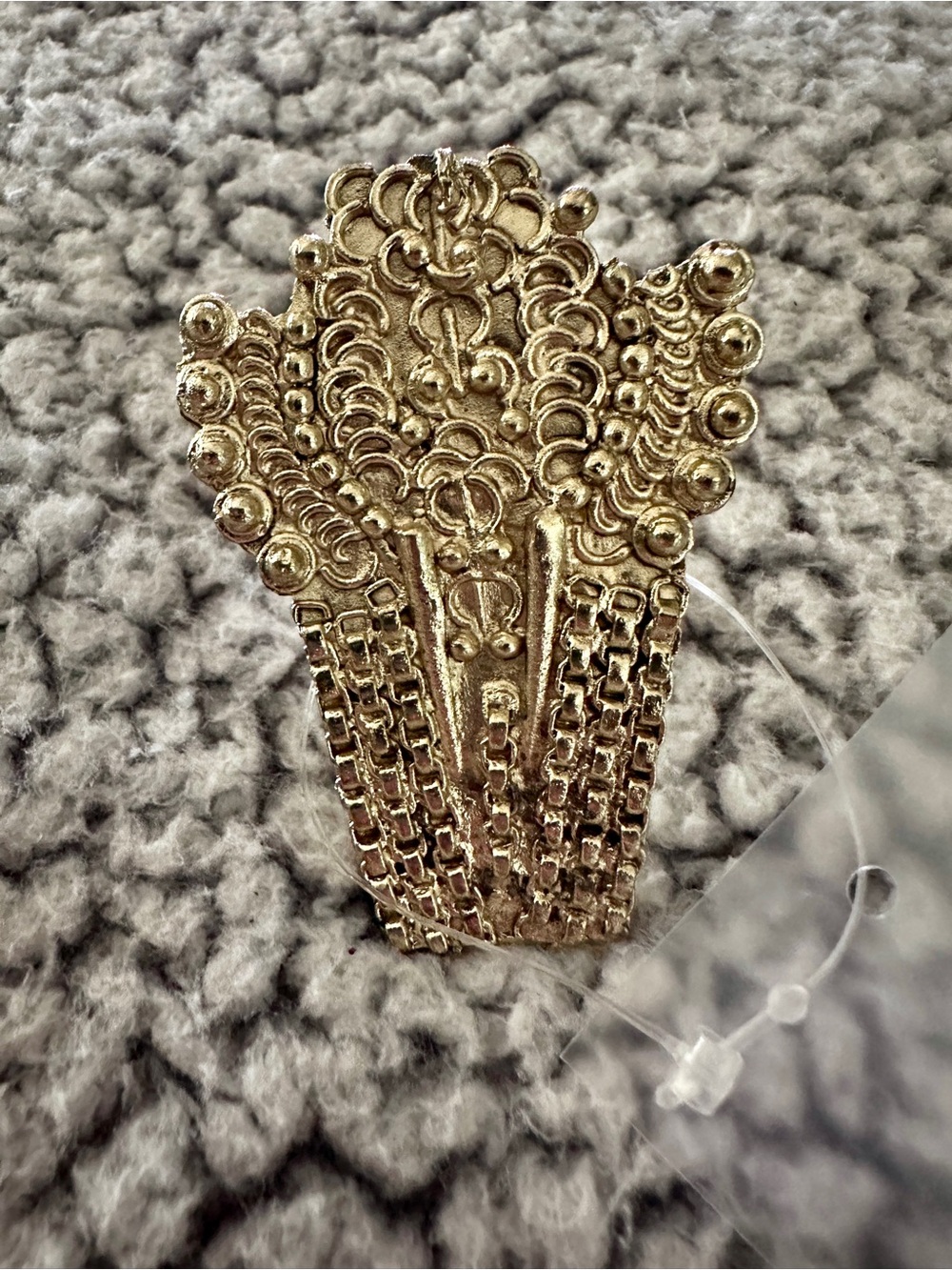 Gold Ornate Statement Ring - Elegant Women's Fashion Jewelry